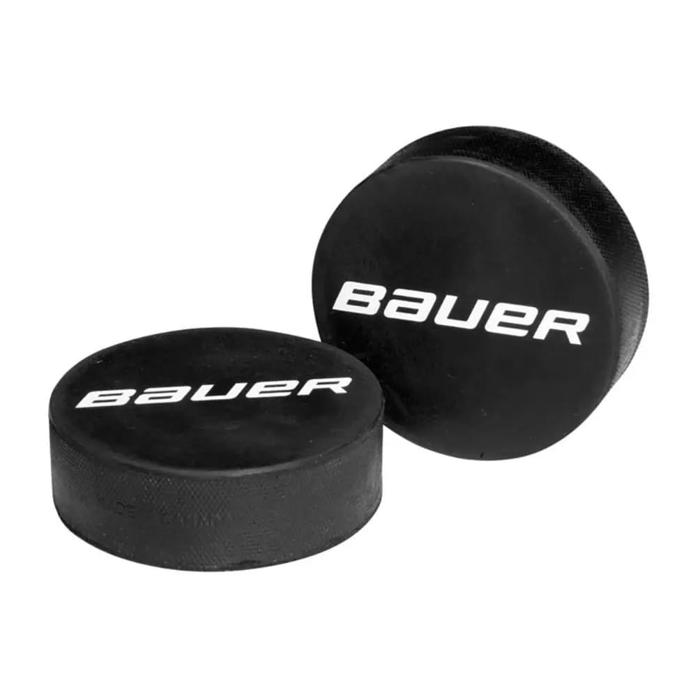 Official Size & Weight Black Hockey Pucks | 10 Pack