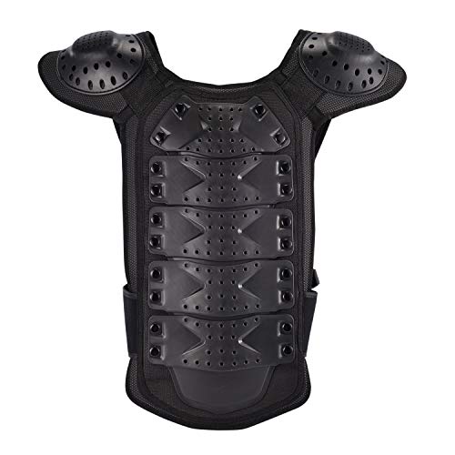 OHMOTOR Kid Body Armor Armour Jacket Children Chest Back Spine Protector Vest(Black, M) - Thumbnail 2