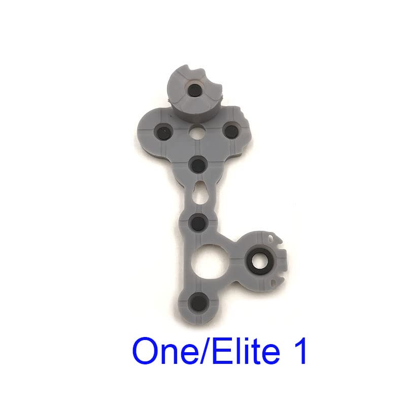 YANHAO [Parti di Videogiochi] 10pcs Gomma conduttiva for Xbox One/Pulsante Chiave Controller Sottile for Xbox Elite 2 Serie S/X Gamepad Contatto Cuscinetti in Gomma [Sostituire] (Color : One S)