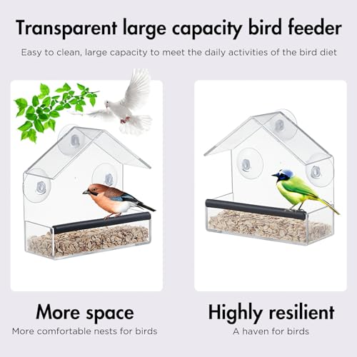 Miawtro 2 Pcs Window Bird Feeder - Image 4