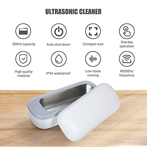 Romacci Máquina de limpeza ultra-sônica compacta para limpeza de joias com onda ultra-sônica 40kHz 3