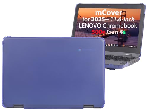 Evita arañazos con la funda rigida Lenovo 500e Chromebook Gen 4 azul mCover de 29.5 cm