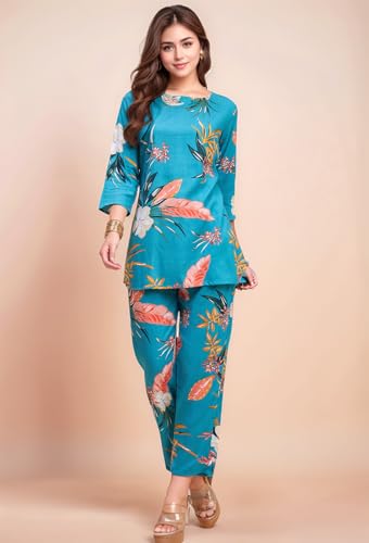 Image of RICHIK Women's Co-ord Set|Kurta Set for Women|Printed Kurta with Pant|Co-ord Set