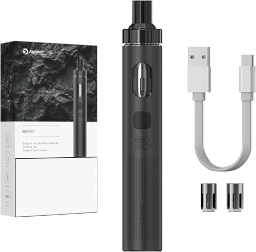 JOYETECH Vape EGO AIO 2 Kit Cigarette Électronique, 1700mAh, sans Nicotine ni Tabac (Noir)