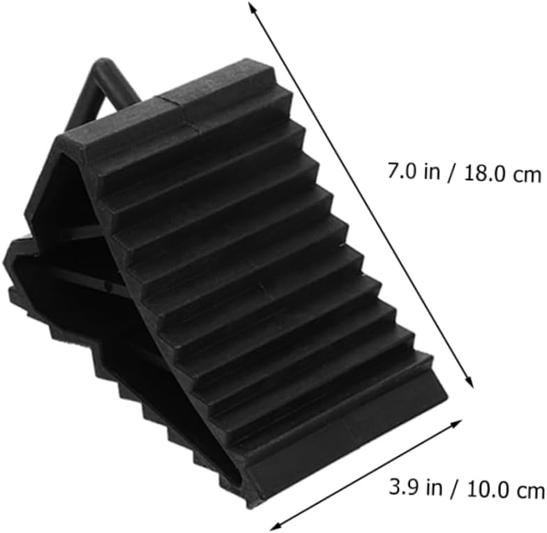 SOLUSTRE 2pcs Vehicle Tire Chocks for Wheel and Rv Parking, Black PP