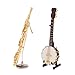 Amuzocity 2 Piezas 1/6 Soldado Metal Banjo Fagot Decoraciones Juguetes para 12 '' CG Action