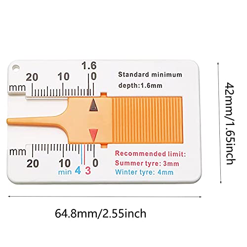 Profieldieptemeter Motorfiets 4 Stukken Profieldieptemeter Autobanden Profieldieptemeter Hanger Profieldieptemeter Profi… - Image 4
