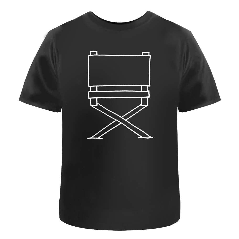 Large 'Director's Chair' Adult's Cotton T-Shirt (Black) (TA00097143)