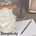Simplicity 81187-SU Silver Guest Sign In Pen with Pen Stand Set, 2pcs, Black Ink - Image 4