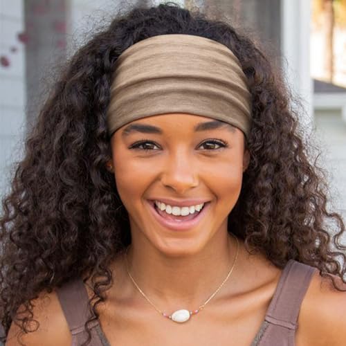 DRESHOW 6 Pack Turban Headbands for Women Wide Vintage Head Wraps Knotted Cute Hair Bands Accessories, 6 Pack Solid Color Set80-12 - Image 4