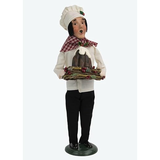 Byers' Choice Chef with Plum Pudding Caroler