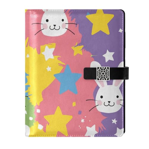 Carnet lapin arc-en-ciel cahier ligné écriture collège 17x23cm