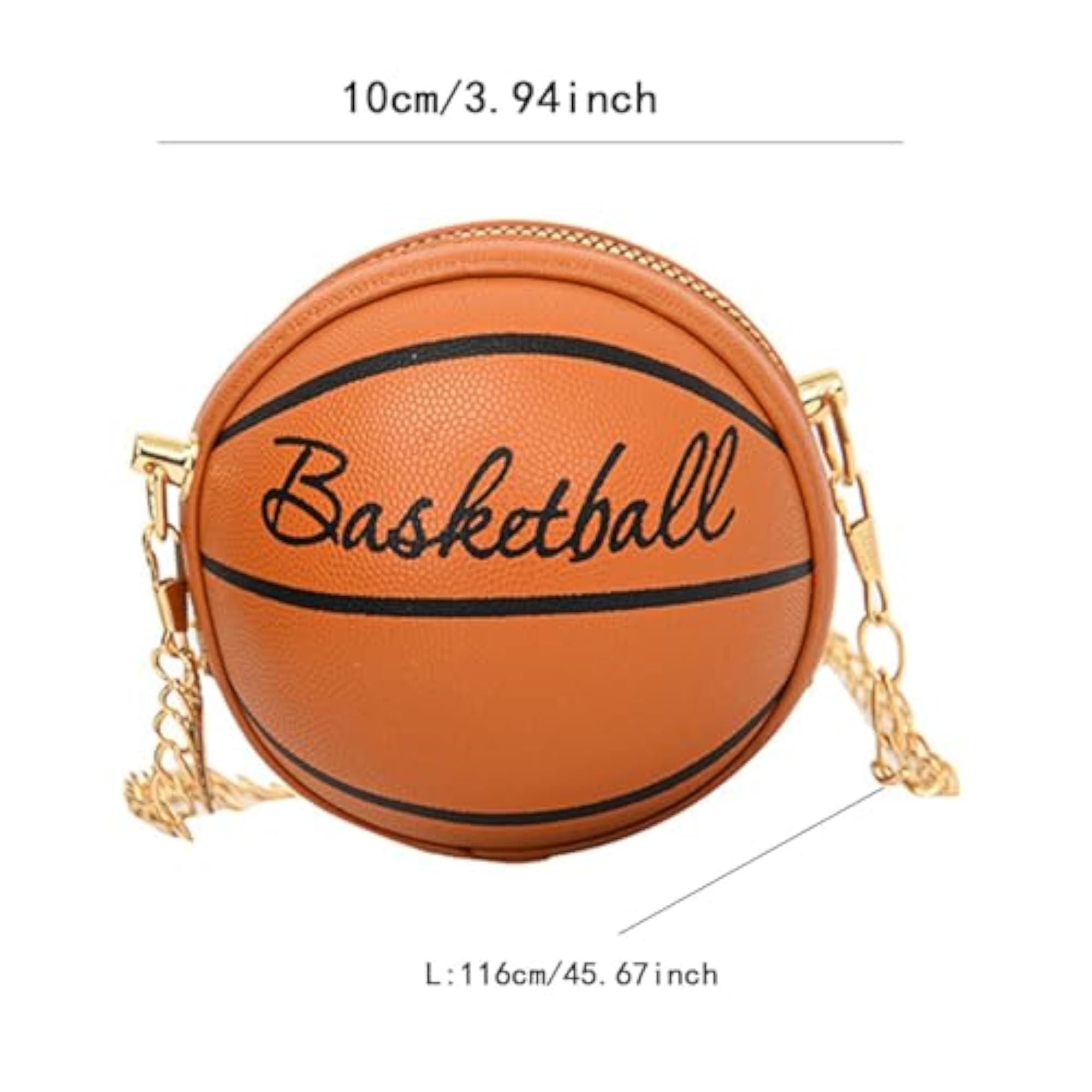 Basketball Shaped Purse, Casual Mini Round Ball Bag