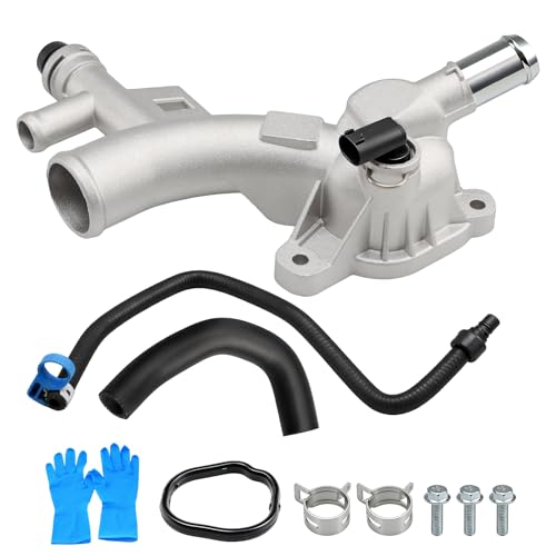 KPALAG Engine Coolant Housing Water Outlet Kit with Inlet Hose & Oil Cooler Hose Compatible with Chevrolet Cruze Sonic Trax Buick Encore L4 1.4L Engine Replace #: 25193922 13251447 55565334