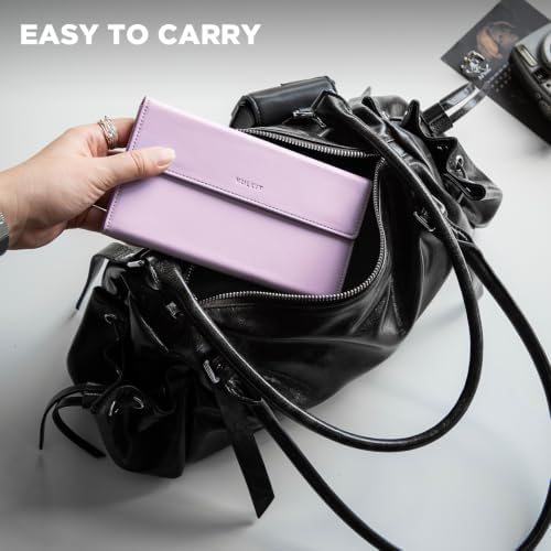 VULKIT Cash Envelope Wallet for Women, Money Wallet Organizer for Cash, 3 Bill & Receipt Compartments, 3 Card & Coin Holders, Dusty Lilac - 4