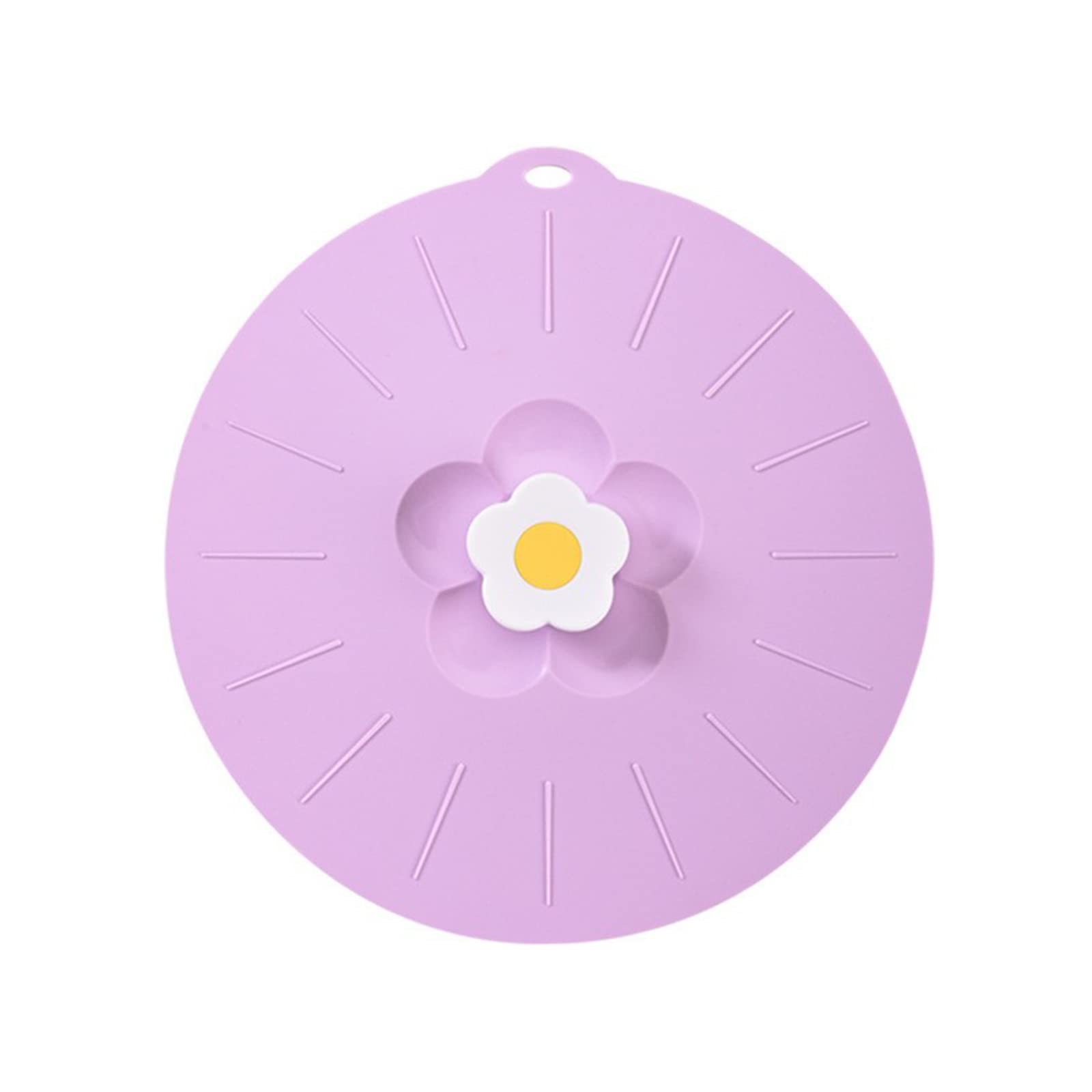 Bestalice Purple Flowers Silicone Lid For Food Storage And Cooking, 20Cm Silicone Lids For Bowls And Food Covers, Silicone Fresh Lid For Pots And Pans,