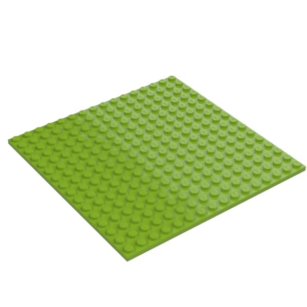 LEGO Classic Building Baseplate, 16 x 16 Studs, Part 91405 (Lime, 1, Bricks)