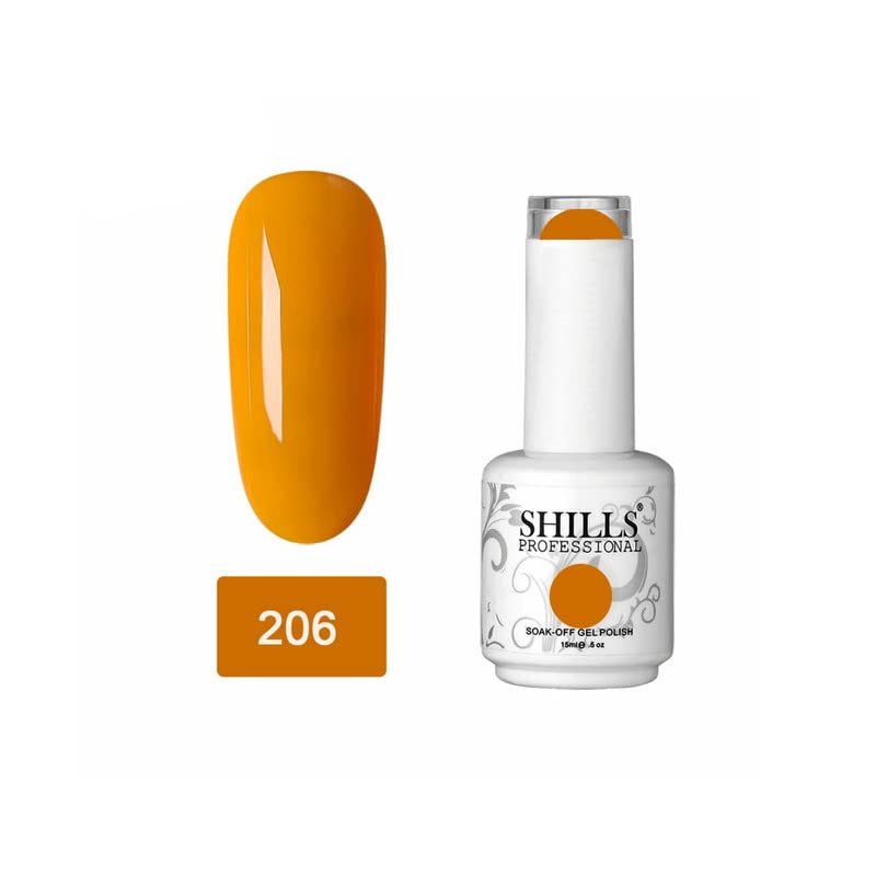 Image of SHILLS PROFESSIONAL Uv /Led Soak Off Glossy Finish Nail Polish Nail Art Nail Polish Color Shade 206, 15 Ml