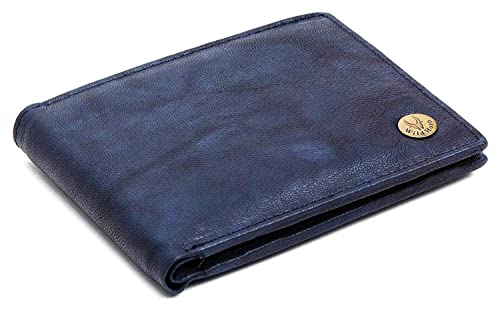Image of WILDHORN RFID Protected Leather Wallet for Men,Black