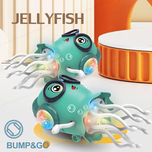 Image of Floating Jellyfish for Kids with LED Light & Music, Dancing Jellyfish with 360 Rotation, Aquarium Effect for Baby & Kids (Multicolor