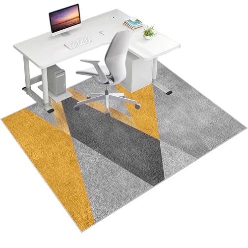 Alfombrilla para Silla de Oficina Gaming Protector de Suelo 100 x 120 cm, Alfombra Silla Escritorio Antideslizante, Alfombra Oficina para Silla con Ruedas Alfombra Protectora Suelo para Suelo Duro