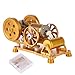 DAN DISCOUNTS Silnik Stirling, Stirling Engine, silnik ze stopu aluminium CNC, model silnika z mosiężnymi kolbami cylindrycznymi, zabawka pedagogiczna dla dorosłych i dzieci