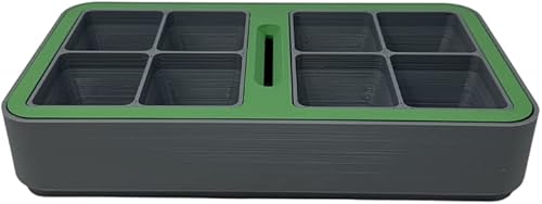 Juego de bandejas rectangulares de 8 celdas para iniciación de semillas, diseño de riego automático con 8 bandejas de germinación, bandeja