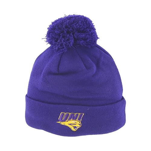 Zephyr Northern Iowa Panthers Purple Cuff Beanie Hat with POM - NCAA UNI Cuffed Winter Knit Toque Cap