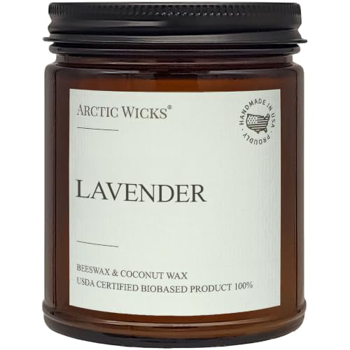 Arctic Wicks Coconut Beeswax Candle (Lavender 9oz)