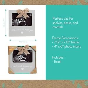 Kate & Milo Baby Sonogram Photo Frame, I Can't Wait To Meet You Ultrasound Keepsake, Ideal Pregnancy Announcement, Nursery Décor, Baby Girl and Baby Boy Gift, Gray Kate Milo Baby Sonogram Photo Frame I Cant Wait To Meet You Ultrasound Keepsake Ideal Pregnancy Announcement Nursery Decor Baby Girl and Baby Boy Gift Gray