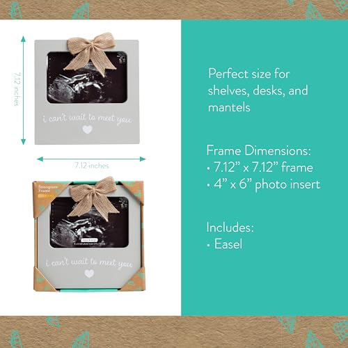 Kate-Milo-Baby-Sonogram-Photo-Frame-I-Cant-Wait-To-Meet-You-Ultrasound-Keepsake-Ideal-Pregnancy-Announcement-Nursery-Decor-Baby-Girl-and-Baby-Boy-Gift-Gray Kate Milo Baby Sonogram Photo Frame I Cant Wait To Meet You Ultrasound Keepsake Ideal Pregnancy Announcement Nursery Decor Baby Girl and Baby Boy Gift Gray