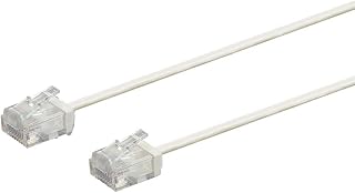 Monoprice Cat6 Ethernet Patch Cable - 7 Feet - White | Stranded, 550MHz, UTP, Pure Bare Copper Wire, 36AWG - Micro SlimRun Series