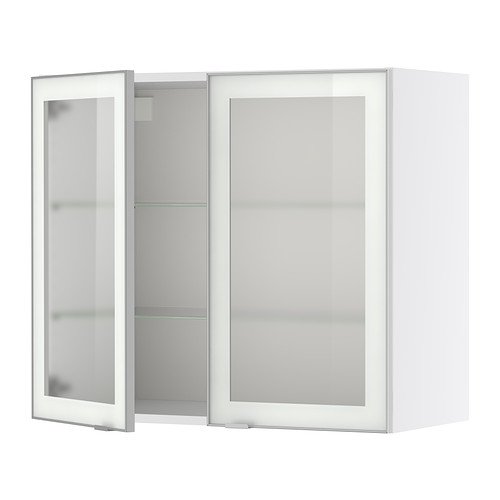 Amazon | IKEA(イケア) FAKTUM ウォールキャビネット ガラス扉2