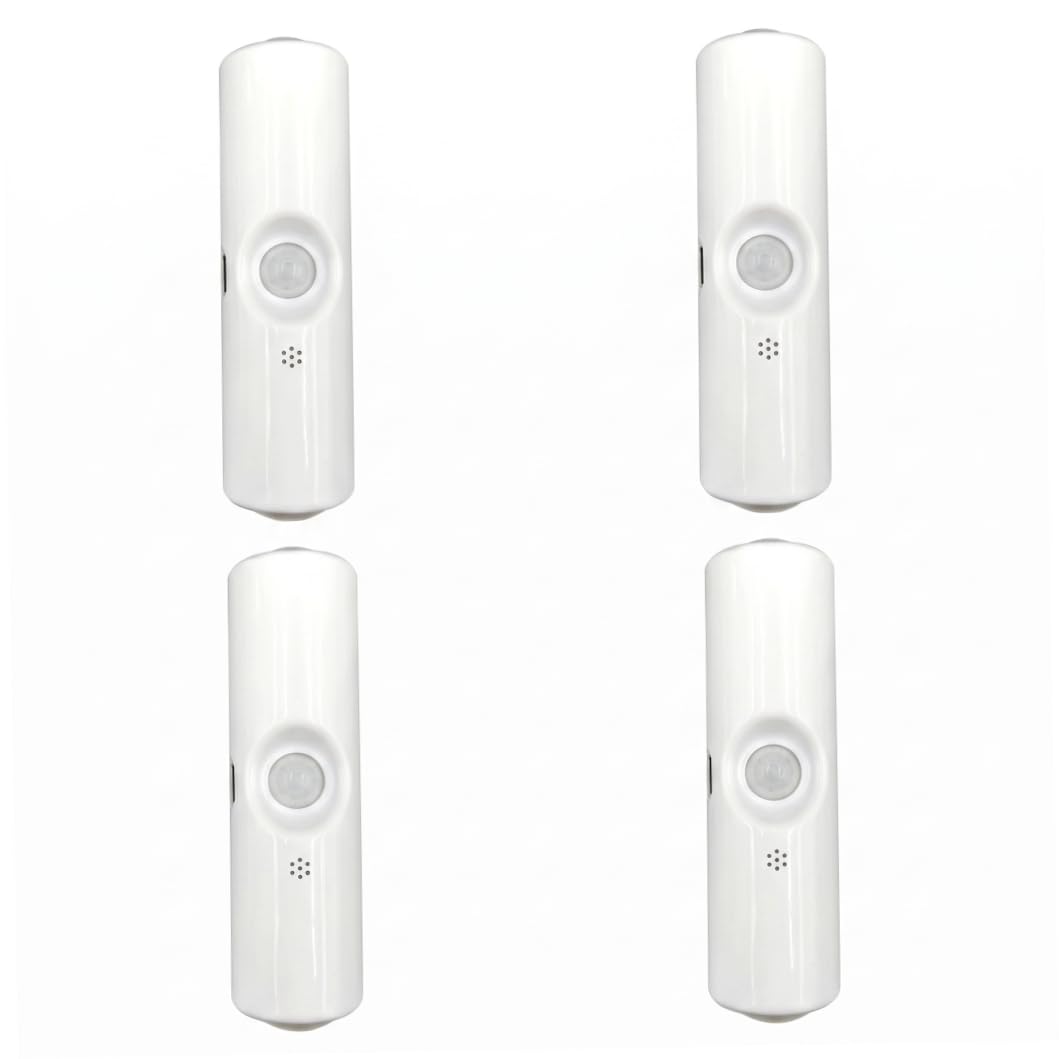 Bemonew Wardrobe Lights, 4pcs Motion Sensor Closet Lights, Rechargeable Magnetic Wardrobe With 3 Color Options, White