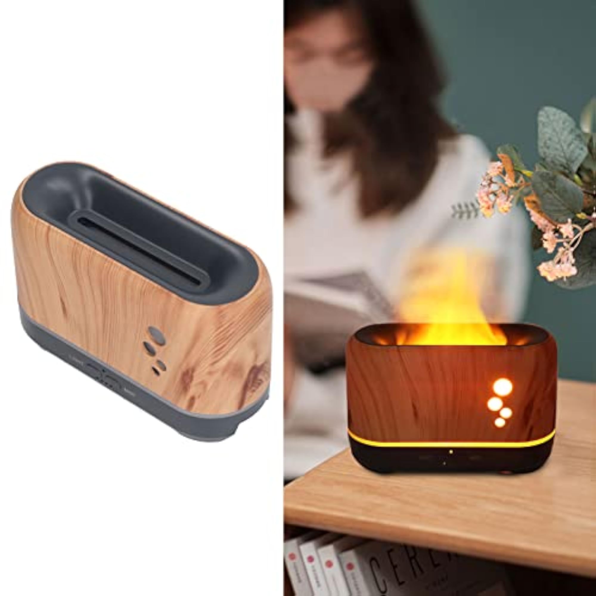 Essential Diffuser, Waterless Power Off Noiseless Desktop Humidifier 200ml