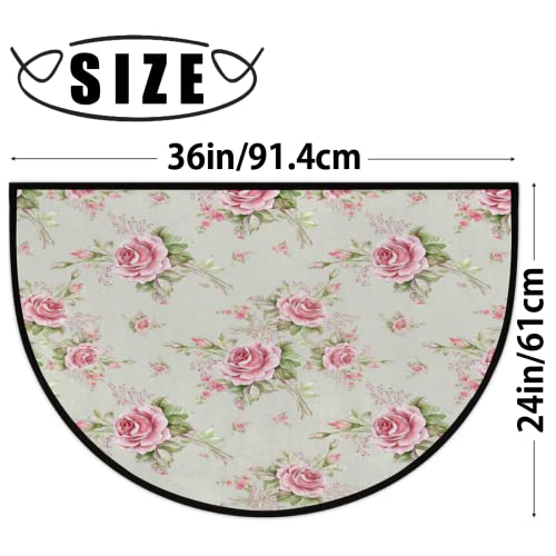 Tapete semicircular floral 76x45 cm Apular miniatura 2