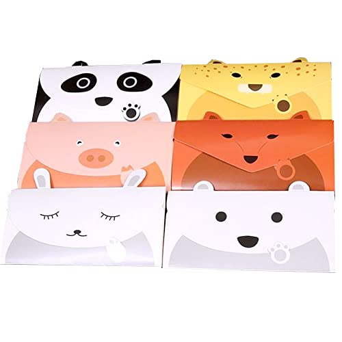moin moin メッセージ カード 便箋 6種セット ハーイ アニマル 動物 (パンダ/ぶた/きつね/うさぎ/シロクマ/トラ) 2110me194