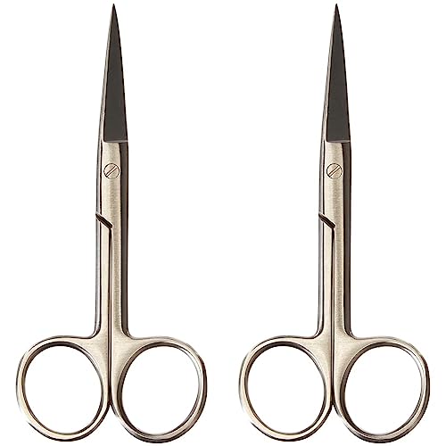 Gima - Gerade Chirurgische Schere, Spitze Ende, Länge 11.5 cm, aus Edelstahl (Packung mit 2)