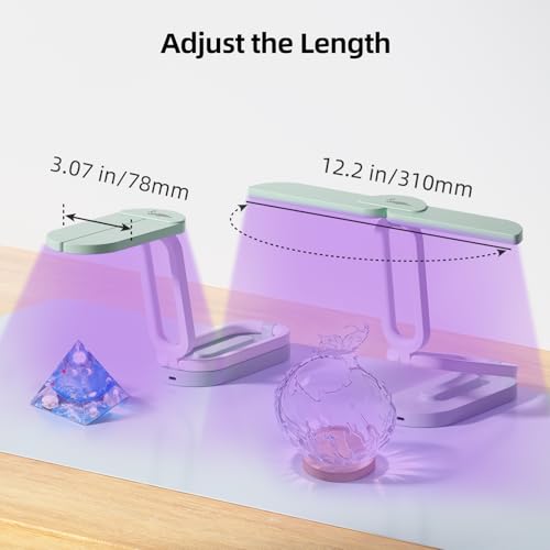 Image of Suzzam UV Light for Resin, UV Resin Light with 3 Timer Settings, Cordless & Rechargeable 22 LED Beads UV Lamp, Foldable Design with Adjustable Height, 4000mAh High-Capacity for DIY Crafts