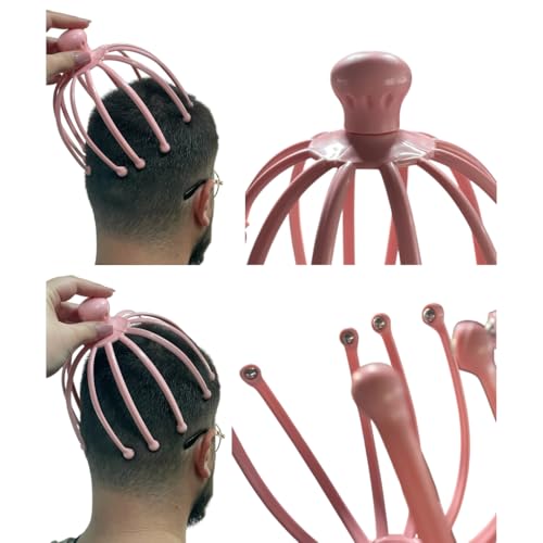 PARENCE.- Masseur de Tête Manuel à Billes – 12 Branches avec Poignée Ergonomique - Instrument de Massage Cuir Chevelu - Masseur nuque et tête - 15x15cm) – vue 5