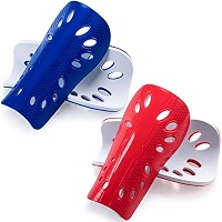 2 paires de protège-tibias de football supplémentaires mini, petit équipement de protection pour le football, protège-tibias noirs et blancs croisés 2 paires de protège-tibias de football supplémentaires mini, petit équipement de protection pour le football, protège-tibias noirs et blancs croisés