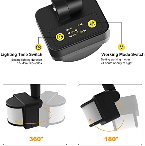 MEIKEE Security Lights with Motion Sensor, 60W PIR Lights, Super Bright 5200Lumen LED Sensor Flood Lights Outdoor, IP66 Waterproof Perfect for Garage, Garden and Forecourt