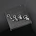 AccGin Earring Adjustable Load Ring PA Piercing Jewelry 316L Surgical Steel 14G 12G Nipple Rings for Men Women 2Pc Silver