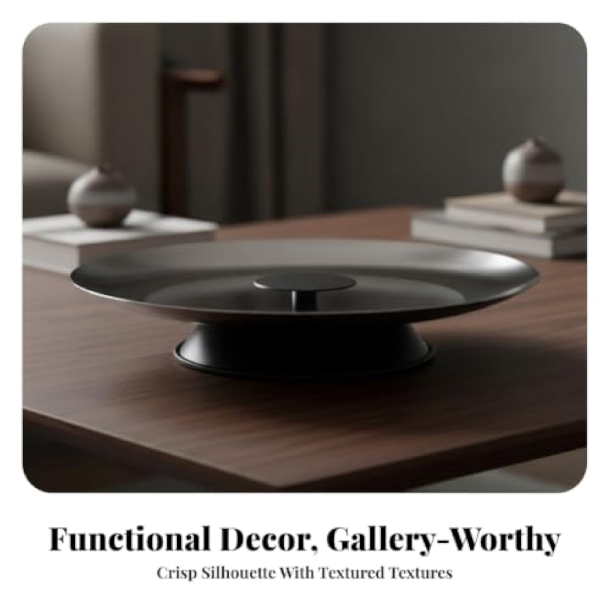 Polished Round Tray with Pedestal Base