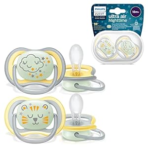 Philips Avent SCF376/01, Pak van 2 Ultra Air-fopspenen, 18 maanden en +, Zachte speen