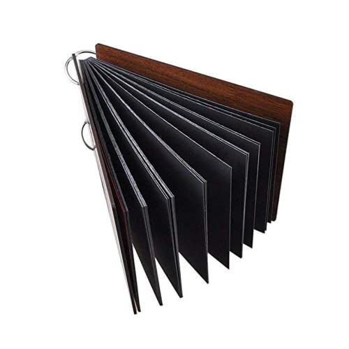 Image of Scrapbook Photo Album Memory Book With Wooden Hard Cover (12 Inch x 8.5 Inch, Design-3)