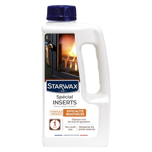 STARWAX – Nettoyant Express Vitres d’Insert & Poêles – Dissout Suie & Goudron – Action Rapide – Sans Soude Caustique – Format Recharge à Transvaser –...
