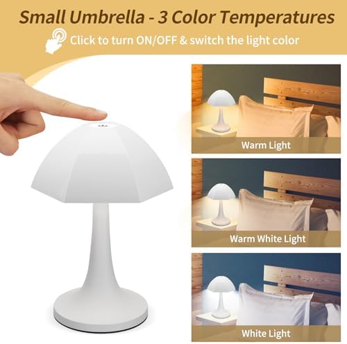 Cordless Table Lamp, Small Table Lamp, LED Touch Lamp Rechargeable Battery Operated Lights 4000mAh, 3 Color & Stepless Dimmable, Portable Desk Lamp Wireless for Bedroom Bedside Nightstand 3 41wW40l0NmL. AC