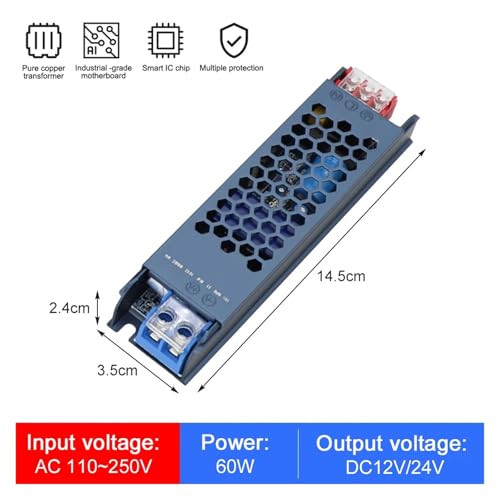 Alimentation LED 24V fine pour intégration discrète sous meuble - 3