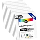 perfect ideaz - Aquarellpapier, 290 g/m² - verschiedene Formate - Watercolor Paper säurefrei,...